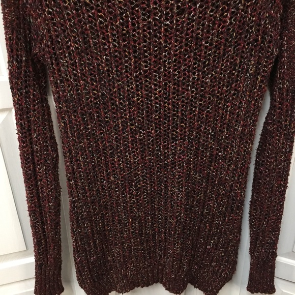 Buffalo David Bitton Red Open Knit Sweater w/ Subtle Sparkle - Picture 13 of 16